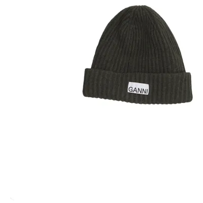 Beanie (Green) from Ganni Polyamide, Wool