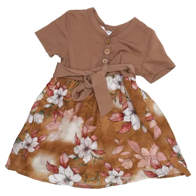 Robe (Marron, Blanc, Multicolore) de PatPat Élasthane, Polyester