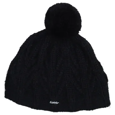 Bonnet à pompon (Noir) de Eisbär Acrylique, Laine de mouton, Polyester