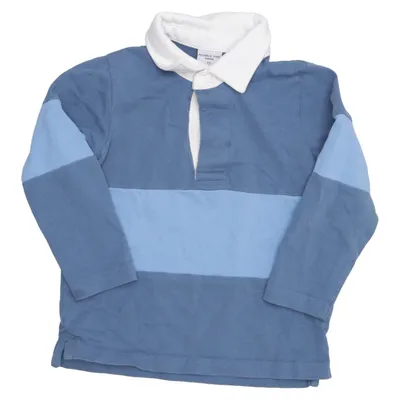 Rugby shirt (Blauw, Wit) van Polarn O. Pyret Organisch katoen