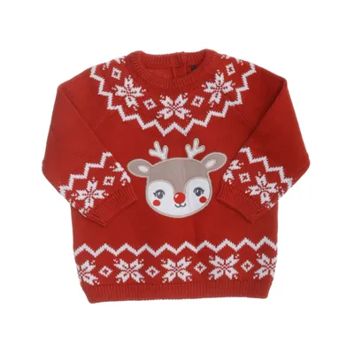 Kersttrui (Rood, Wit, Beige) van Baby C&A Katoen