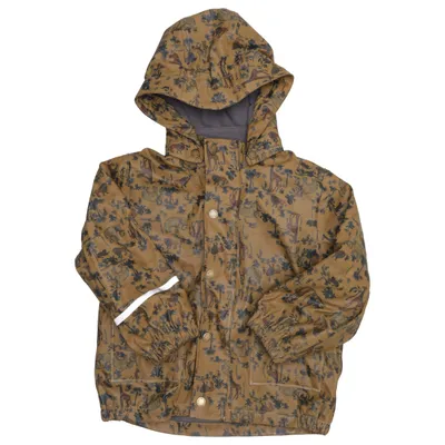 Rain jacket (Brown, Multicolored) from Mikk-line Polyurethane, Recycled polyester
