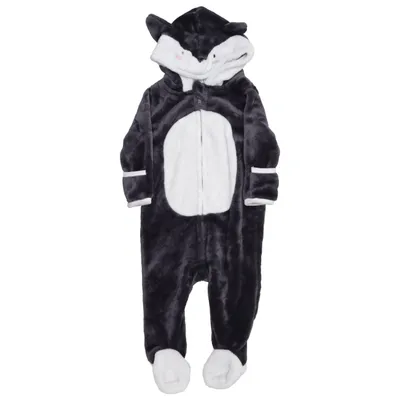 Onesie (Gray, White) from Mick Mack Cotton, Polyester