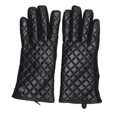 Læderhandsker (Sort) fra Adrienne Vittadini Elastan, Læder, Polyester, Uld