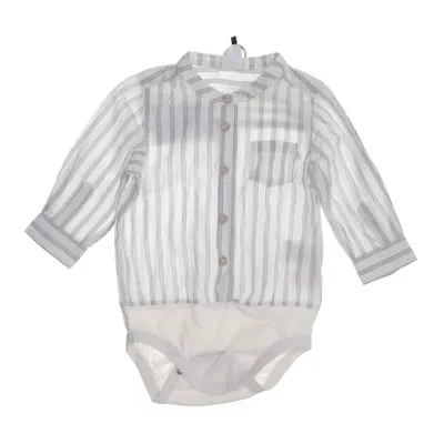 Body (Vit, Blå) från Lindex Baby Bomull, Elastan