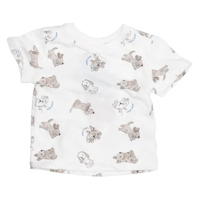 T-shirt (Blanc, Marron) de Dopo Dopo Baby Coton