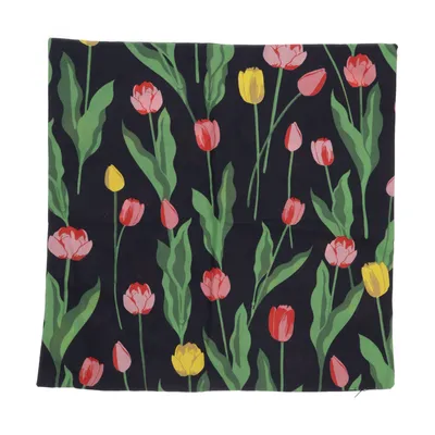 Cushion cover (Black, Multicolored) from Rusta Home Cotton