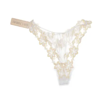 Thongs (White, Yellow) from Lise Charmel Nylon, Polyester, Viscose, Polyurethane, Elastane, Cotton