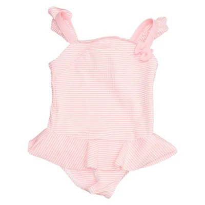Maillot de bain une pièce (Rose, Blanc) de Young Dimension Élasthane, Polyamide, Polyester