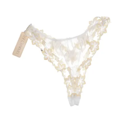 Thongs (White, Yellow) from Lise Charmel Nylon, Polyester, Polyurethane, Elastane, Viscose, Cotton