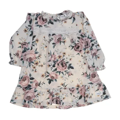 Dress (Beige, Multicolored) from Newbie by KappAhl Cotton