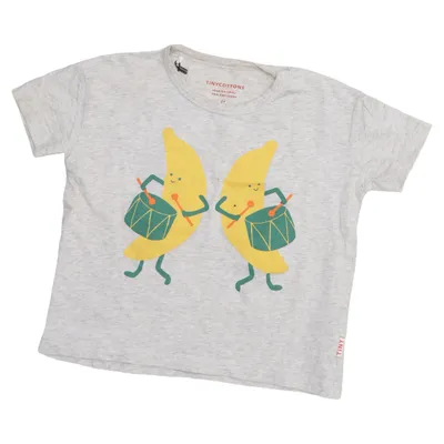 T-shirt (Grå, Flerfarvet) fra Tinycottons Bomuld, Elastan