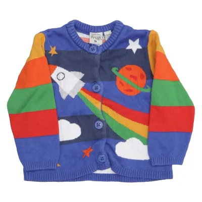 Cardigan (Bleu, Multicolore) de Frugi Coton biologique
