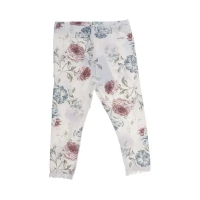 Broek (Wit, Meerkleurig) van Newbie by KappAhl Katoen, Elastaan