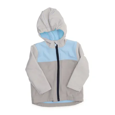 Softshell jacket (Beige, Blauw) van Topomini Elastaan, Polyester