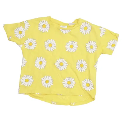 T-shirt (Geel, Wit) van Zara Katoen