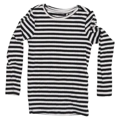 Lange mouwen shirt (Zwart, Wit) van Name It Katoen, Elastaan