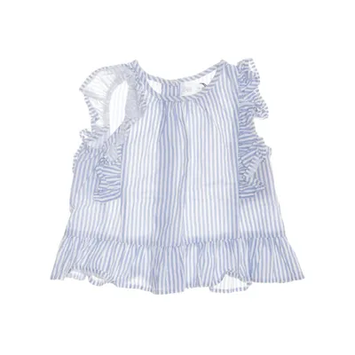 Top (Blauw, Wit) van Zara