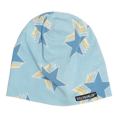 Beanie (Blauw, Meerkleurig) van Villervalla Elastaan, Organisch katoen
