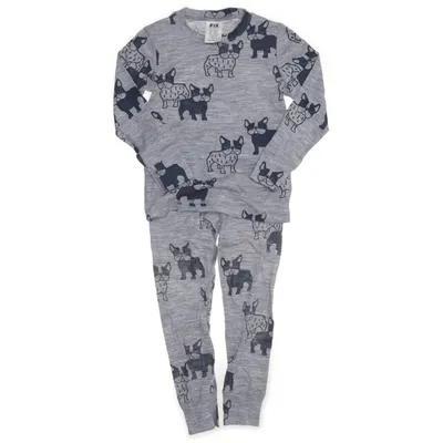 Pyjamasz (Grå, Flerfarvet) fra Fix Merinould