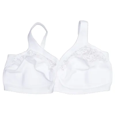 Bra (White) from Glamorise Cotton, Elastane, Polyamide, Polyester
