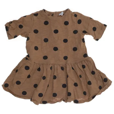 Kjole (Brun, Sort) fra H&M Bomuld