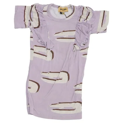 Kjole (Lilla, Beige) fra Mixed Grill Bambus, Elastan
