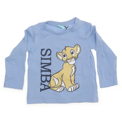 Langærmet t-shirt (Blå, Gul) fra Disney Baby Elastan, Økologisk bomuld