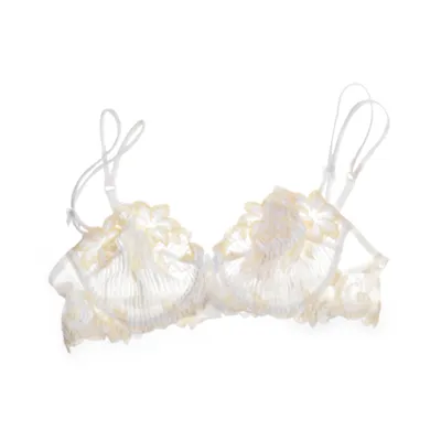 Bra (White, Yellow) from Lise Charmel Nylon, Polyester, Polyurethane, Elastane