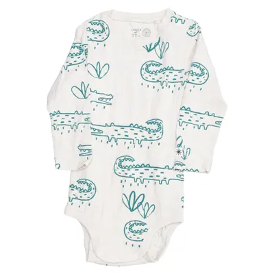 Body (Beige, Grøn) fra Lindex Baby Bomuld, Elastan