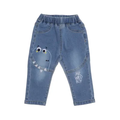 Jeans (Blå, Flerfärgad) från Shein Bomull, Elastan