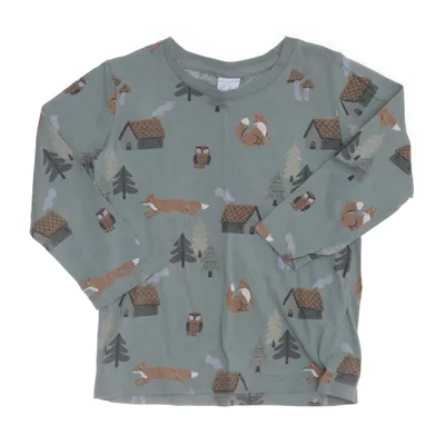 Långärmad t-shirt (Grön, Flerfärgad) från Lindex Kids Bomull