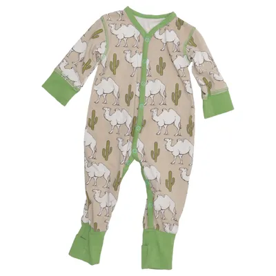 Sparkedragt (Beige, Grøn) fra Snoozy Bomuld, Elastan