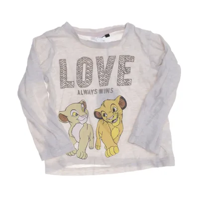 Langærmet t-shirt (Beige) fra Lion King Bomuld, Polyester