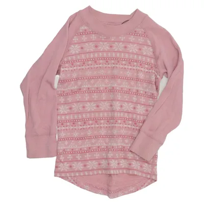 Baselayertrøje (Pink, Hvid) fra Polarn O. Pyret Merinould