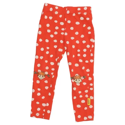 Leggings (Rød, Hvid) fra Pippi Långstrump Bomuld, Elastan