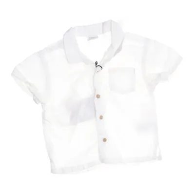 Kortärmad skjorta (Vit) från Lindex Baby Bomull, Linne