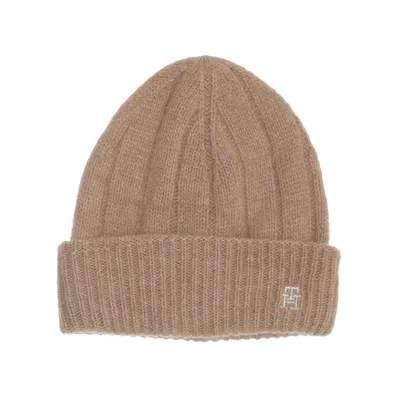 Beaniemössa (Brun) från Tommy Hilfiger Akryl, Alpackaull, Polyamid