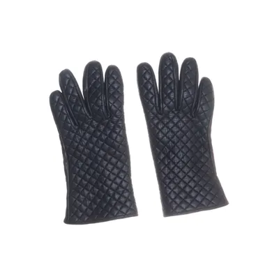 Leren handschoenen (Zwart) van TCM Polyester, Leer