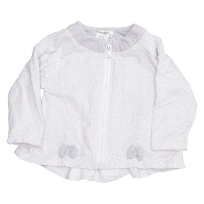 Jacket (White, Gray) from Mayoral Newborn Cotton, Elastane