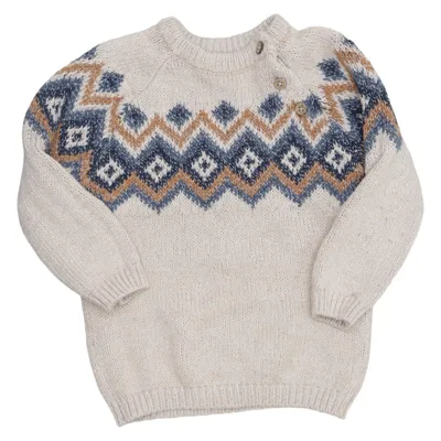 Trui (Beige, Blauw, Bruin) van Topomini Acryl, Katoen, Polyester