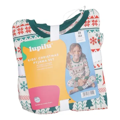 Pyjamasz (Hvid, Grøn, Rød) fra Lupilu Bomuld