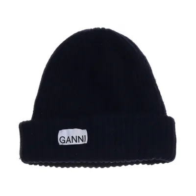 Beanie (Blue) from Ganni Wool, Polyamide