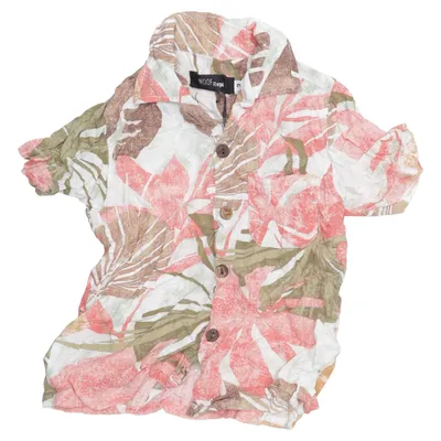 Chemise à manches courtes (Blanc, Rose, Marron) de WOOF Republic Viscose
