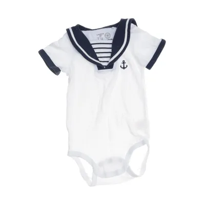 Body (White, Blue) from Lindex Cotton, Elastane