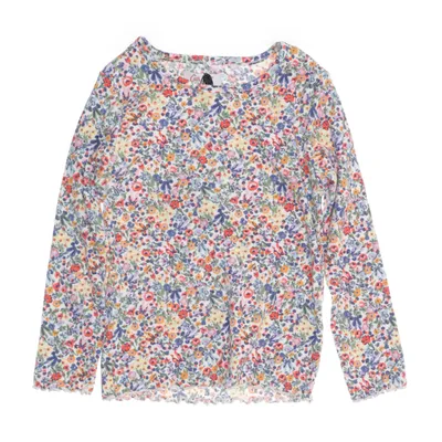 Långärmad t-shirt (Vit, Flerfärgad) från Cath Kids Bomull, Elastan