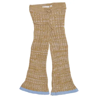 Pantalon patte d'éléphant (Marron, Bleu) de Minimarket Acrylique, Coton
