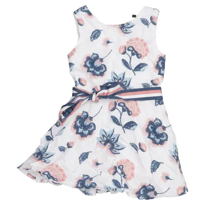 Dress (White, Multicolored) from Palomino by C&A Cotton, Linen