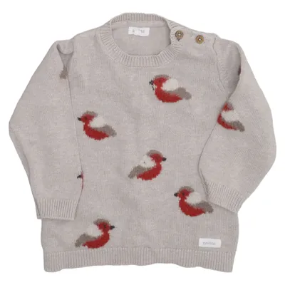 Sweater (Beige, Multicolored) from Newbie by KappAhl Cotton, Polyester