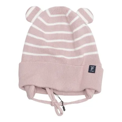 Beanie (Pink, White) from Polarn O. Pyret Organic cotton